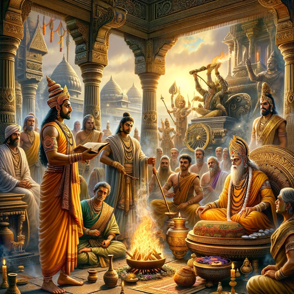 Rishyasringa Performs a Sacrifice for King Dasharatha